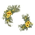 thumbnail image 1 of Juego de dos piezas de flores de bienvenida para boda (juego de flores de marca de agua de girasol) (tamaño grande 60*35 cm/tamaño pequeño 40*30 cm), 1 of 14