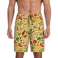 thumbnail image 1 of Fotbe Fruits And Vegetables Pantalones Cortos de Pijama para Hombre, Ropa de Dormir, Pantalones de Pijama Cortos para Hombre-Large, 1 of 6