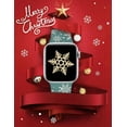 thumbnail image 4 of Wearlizer Christmas Snowflake Engraved Silicone Band Compatible with Apple Watch Band for Women 40mm 38mm 41mm 42mm 44mm 45mm 49mm, Soft Two-Tone Sport Strap for iWatch Series 9 8 7 6 5 4 3 SE Ultra, 4 of 6