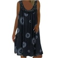 thumbnail image 1 of JUNWELL Été Dégagement Femmes Robes Femmes Été Robe Vintage en Vrac V-Cou Imprimé Débardeur Sans Manches Robe Midi, 1 of 4