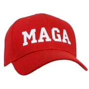 Tropic Hats Adult Embroidered MAGA Donald Trump Adjustable Ballcap - Red