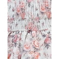 thumbnail image 6 of Blotona Toddler Baby Girl's Summer Dress Sleeveless Tie-Up Strap Rose Printed Multi-Layer Ruffle Ruched Sling Dresses, 6 of 9