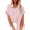 B, variant on zttd fashion women's solid linen casual loose short sleeve button shirt