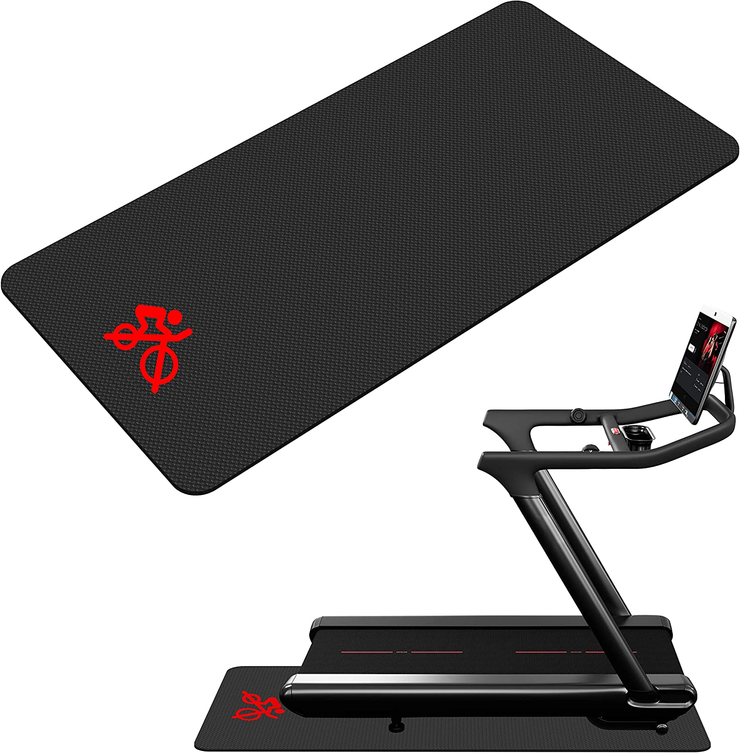 Nobunita Home Gym Mat for Protecting Floor 6mm 72" x 36" Treadmill Mat