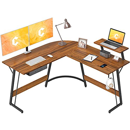 Cubi Cubi L-Shaped Desk Computer Corner Desk 50.8” Home Gaming Desk Office Desk 