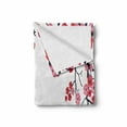 thumbnail image 2 of Floral Soft Flannel Fleece Blanket, Illustration of Flowering Branch Sakura Traditional Floral Artwork Print, Cozy Plush for Indoor and Outdoor Use, 50" x 60", Pink White Dark Purple, by Ambesonne, 2 of 6