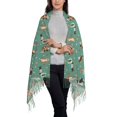 thumbnail image 2 of Rateoe Veterinary Clinics Women's Traditional Scarf Wrap Tassel Shawl Fringes Neck Head Shawl Retro Scarf, 2 of 8