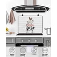 thumbnail image 4 of Large Induction Cooktop Protector Mat Farmhouse Wooden Grain Stove Top Covers for Electric Stove, Modern Country Cow Pig Chicken Decorative Stove Burner Cover Mats, Glass Top Stove Cover, 4 of 7