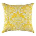 thumbnail image 4 of TreeWool (Pack of 2) Damask Accent Decorative Cotton Throw Pillow Covers (16 x 16 Inches, Yellow), 4 of 6