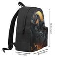 thumbnail image 3 of Zufioo Full Moon Black Dragon Pattern Adult Backpack,Wear-resistant and Breathable Multi-pocket Backpack, Suitable for Travel, Business and Outdoor Activities, 3 of 9