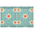 thumbnail image 2 of Floral Flowers Blue Kitchen Curtains Half Tier Curtain 2 Rod Pockets Bathroom Bedroom Cupborad Living Room 27"x24", 2 of 8