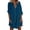 Z-Navy196, variant on JIAYUE Women's Dress Loose Solid Color Stand Collar Above Knee Fall Double Pocket Three Quarter Sleeve Classic Female Dresses