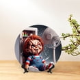 thumbnail image 3 of Lsque Chucky Pattern Ceramic Decorative Plate Decorative Plates with Display Stand Personalized Porcelain Plate Ceramic Ornaments for Wall Hanging Decoration-8in, 3 of 6