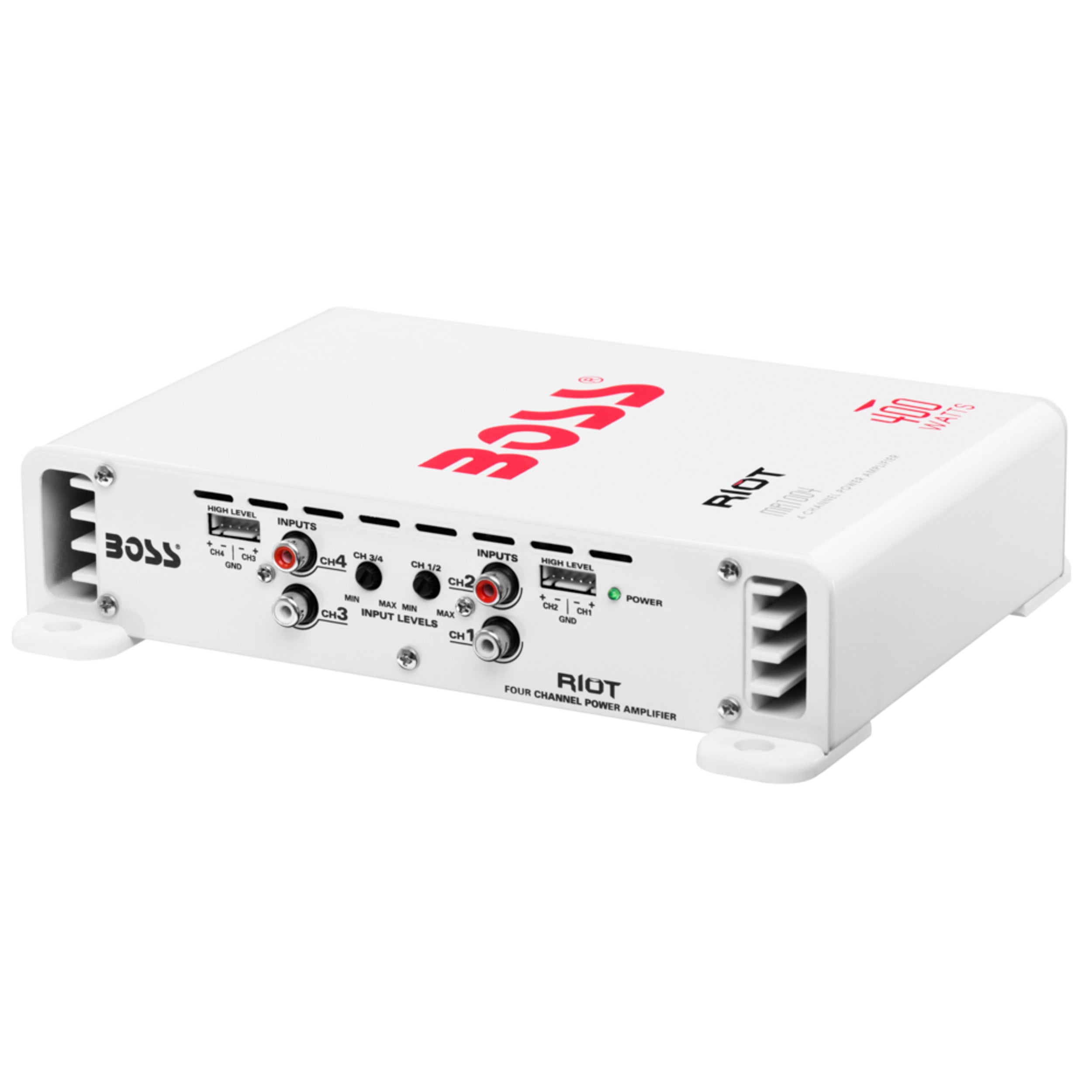 New BOSS AUDIO Riot MR1004 400 Watt 4 Channel Marine Power Amplifier Amp Mosfet