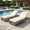 Brown, variant on DTTRA 77.8" Wicker Outdoor Chaise Lounge Chair with Wheels, PE Rattan Patio Recliner Sunbed with 5-Position Adjustable Backrest & Washable Cushion for Poolside Deck Garden, Brown
