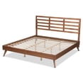 thumbnail image 4 of Baxton Studio Shiro Mid-Century Engineered Wood Platform Bed, King, Ash Walnut, 4 of 9