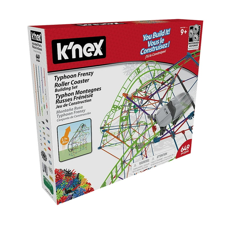 Free Shipping! K'NEX TYPHOON FRENZY ROLLER COASTER BUILDING SET