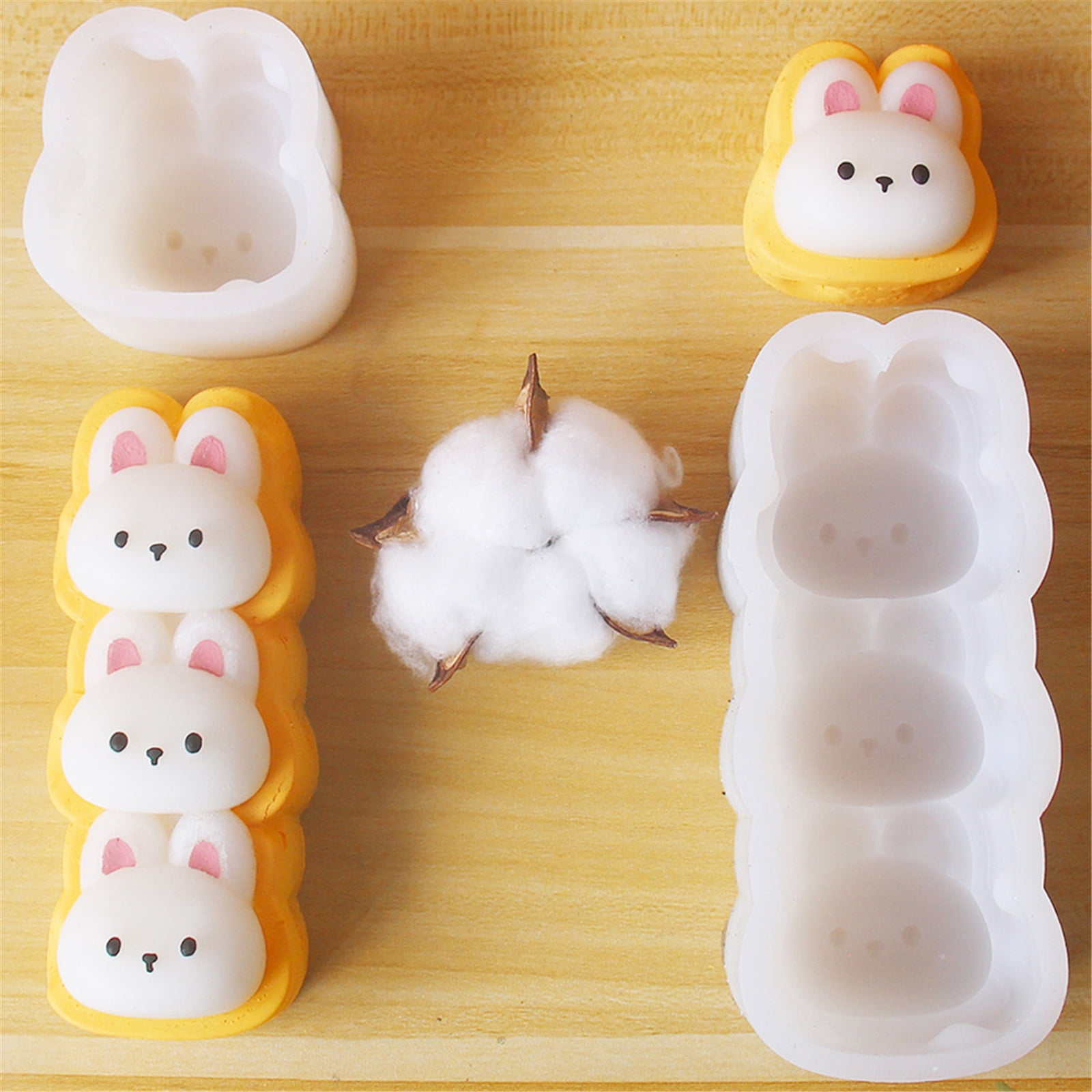 Multipurpose Rabbits Epoxy Molds Flexible Ornament Molds Rabbits Resin Moulds Suitable for Sweet and Handmade Present