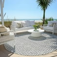 thumbnail image 6 of Addison Rugs Chantille Indoor/Outdoor Transitional Geometric Gray Washable Round Rug, 8' x 8', 6 of 6