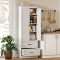 thumbnail image 2 of HOMCOM Tall Pantry Cabinet, 67" Farmhouse Kitchen Storage Cabinet, White, 2 of 10