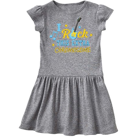 

Inktastic I Rock This Extra Chromosome Down Syndrome Awareness Gift Toddler Girl Dress