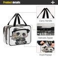 thumbnail image 4 of Travel Hanging Toiletry Bag with 4 Zipped Compartments Waterproof Makeup Accessories Spacious Cosmetic Bag Cute Big-eyed Panda Medium, 4 of 9