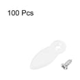 thumbnail image 3 of Frame Turn Button, 3/4" Plastic Drop Shape w Screws for Hanging Pictures, 100 Pcs (Clear), 3 of 4