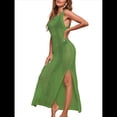 thumbnail image 2 of Traje de Baño de Verano para Mujer, Informal, Transparente, de de Crochet Verde M, 2 of 8