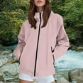 thumbnail image 4 of Windbreaker Jacket Women 2025 Fall Casual Loose Outdoor Long Sleeve Zip Up Hooded Jackets with Pockets Outerwear, 4 of 5