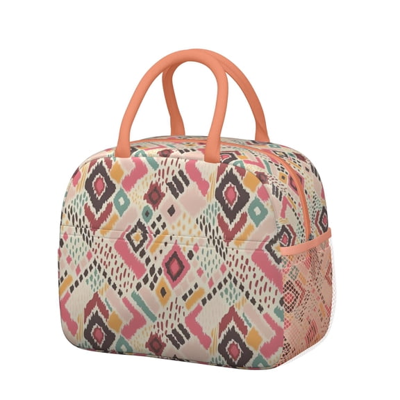 Abstract Artistic Lunch Box - Reusable Waterproof Lunch Bag, Easy to Clean & Spacious (Colorful Floral)