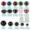 thumbnail image 2 of 560 Pcs/Set Bear Doll Animal Plush Toy Craft Black Colorful Safety Eyes Plastic 6-14MM, 2 of 9
