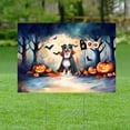 thumbnail image 2 of Happy Halloween Vampire Australian Shepherd BOO with Pumpkins Fun and Spooky Yard Sign Aussie Dog Lover Gifts Outdoor Home Lawn Garden Porch Decor - 00018, 2 of 5