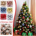 thumbnail image 6 of Zhourta 16PCS Hanging Christmas Colorful Ball Set Christmas Tree Window Display Shopping Mall Decoration Pendant Multiple Styles Ornaments for Christmas Trees Party Ball Decoration, 6 of 6