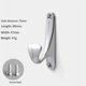 thumbnail image 2 of 2Pcs Towel Hanger Storage Hooks Metal Cloths Rack Bathroom Robe Hook Towel Bathrobe Metal Wall Hook Home Hooks, 2 of 5