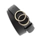 thumbnail image 3 of Cinturón de mujer O Anillos Hebilla Suave Cómodo Casual Cinturón de cuero PU para fiestas Juegos de rol Compras Citas Negro, 3 of 5