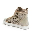 thumbnail image 2 of LADY COUTURE Flat Laser Cut High Top Bling Rhinestone Sneaker Women's Shoes New York Black 35, 2 of 2