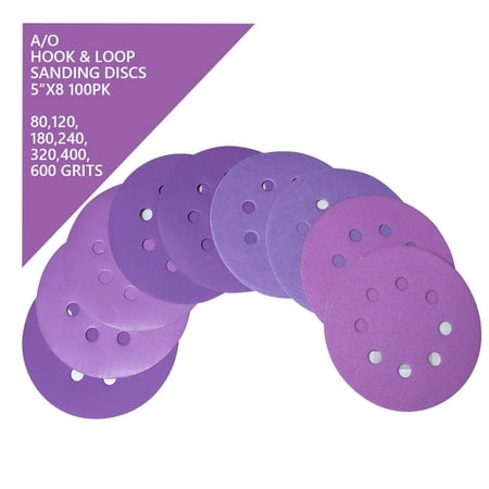 

100* Sanding Discs 80-400 Grits Assortment 5 inch Hook Loop Orbital Sander Paper
