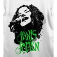 thumbnail image 3 of Janis Joplin Black Ink Art With Neon Green Text Women's White Short Sleeve Crew Neck Tee-Small, 3 of 4