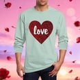 thumbnail image 5 of qucoqpe Valentine's Day Shirts for Men 2026 Spring Fashion Casual Love Heart Printed Long Sleeve Tops Loose Pullover Blouse, 5 of 5