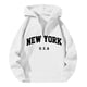 thumbnail image 3 of MHFRRA Sudadera con Capucha y Cremallera de Un Cuarto con Estampado de Letras, Suave y de Cobertura Total, Cómoda y Casual, Ideal para Uso Diario y Actividades Al Aire Libre Blanco, 3 of 3
