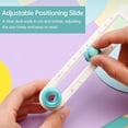 thumbnail image 3 of KW-trio Compass,Circle Diameter DIY Ideal Office Use Circle Cutter Rotation DIY Paper Tool Paper Tool Visible Rotation Compass Adjustable Scale Cover Ideal Clear Scale Cover Position Clear Scale, 3 of 6