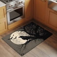 thumbnail image 2 of 2x3 Ft Entryway Area Rug, Halloween Kitchen Rug Runner Washable Floor Mat, Horror Bat Crow Full Moon Beige Black Non Slip Indoor Door Mat Throw Carpet for Bathroom Living Room Bedroom, 2 of 8