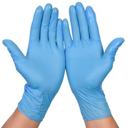 

YEAUEME 100Pcs Disposable Nitrile Gloves Enhanced Flexibility Precise Handling Powder-Free Home Cleaning Food Gloves Thickened Portable Bulk Gloves