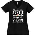 thumbnail image 3 of Inktastic I Have 2 Titles Auntie and Cat Mom I Rock Them Both Women's Plus Size V-Neck T-Shirt, 3 of 5
