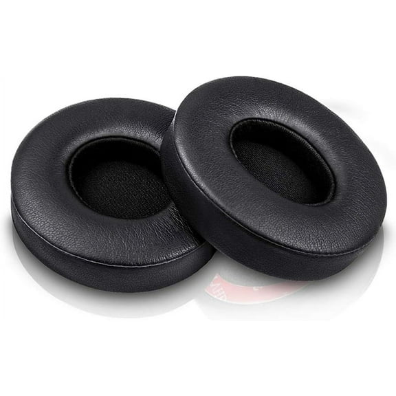 Ear Pads Cushions Professional Replacement Earpads Compatible with Beats Solo 2.0 & 3 Wired/Wireless with Soft Protein Leather | Noise Isolation Memory Foam/Strong Adhesive Tape - Black