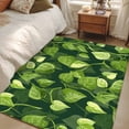 thumbnail image 5 of Dark Green Leaf Area&nbsp;Rug 3x5ft Watercolor Spring Dark Green Leaves Plant Non-Slip&nbsp;Washable Square&nbsp;Rugs Soft Felt Indoor Floor Mat for Bedroom Kitchen Living Room Bathroom, 5 of 9