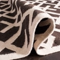 thumbnail image 6 of Safavieh Dhurries Brianna Geometric Area Rug, Brown/Ivory, 8' x 8' Square, 6 of 11