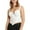 White, variant on Fiaer Lace Corset for Women V Neck Bustier Tops with Underwired Racerback Adjustable Strap Crop Top White XL