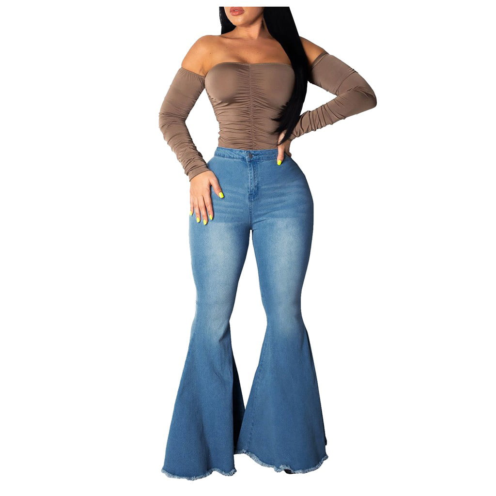 women's elastic waist jeans walmart