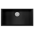 thumbnail image 1 of Black 33 in. Single Bowl Undermount Granite Composite Kitchen Sink, 1 of 1